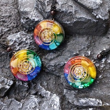 Load image into Gallery viewer, Orgonite Pendant Necklace Energy Generator Emf Protection Healing Crystal Sacred Geometry Chakra Necklaces Meditation Jewellry - Creative Media Commerce