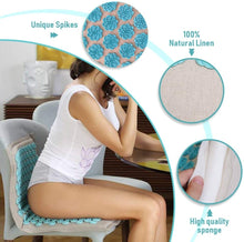 Load image into Gallery viewer, Organic Linen Acupressure Mat or Pillow or Set Yoga Meditation Mat Increase Blood Flow Neck &amp; Back Pain Relief - Creative Media Commerce