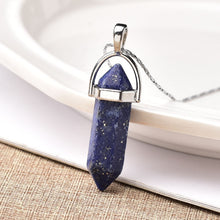 Load image into Gallery viewer, 1PC Natural Crystal Rose Quartz Crystal Point Pendant Mineral Jewelry Couple DIY Lovers Gifts For Men Women Jewelry Necklace - Creative Media Commerce