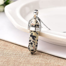 Load image into Gallery viewer, 1PC Natural Crystal Rose Quartz Crystal Point Pendant Mineral Jewelry Couple DIY Lovers Gifts For Men Women Jewelry Necklace - Creative Media Commerce