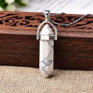 1PC Natural Crystal Rose Quartz Crystal Point Pendant Mineral Jewelry Couple DIY Lovers Gifts For Men Women Jewelry Necklace - Creative Media Commerce
