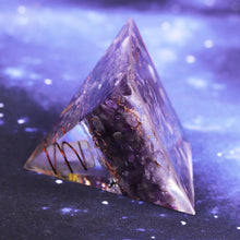Load image into Gallery viewer, Orgonite Pyramid Amethyst Yoga Energy Ornaments Pyramid Resin Craft Meditation Healing Generator Jewelry - Creative Media Commerce