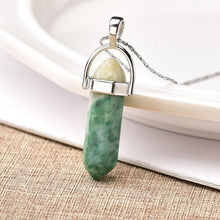 Load image into Gallery viewer, 1PC Natural Crystal Rose Quartz Crystal Point Pendant Mineral Jewelry Couple DIY Lovers Gifts For Men Women Jewelry Necklace - Creative Media Commerce