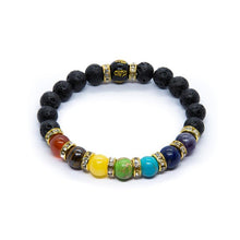 Load image into Gallery viewer, 7 Chakra Bracelet with Meaning Cardfor Men Women Natural Crystal Healing Anxiety Jewellery Mandala Yoga Meditation Bracelet Gift - Creative Media Commerce