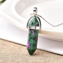 Load image into Gallery viewer, 1PC Natural Crystal Rose Quartz Crystal Point Pendant Mineral Jewelry Couple DIY Lovers Gifts For Men Women Jewelry Necklace - Creative Media Commerce