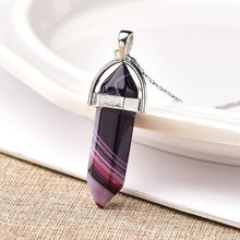 Load image into Gallery viewer, 1PC Natural Crystal Rose Quartz Crystal Point Pendant Mineral Jewelry Couple DIY Lovers Gifts For Men Women Jewelry Necklace - Creative Media Commerce