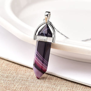 1PC Natural Crystal Rose Quartz Crystal Point Pendant Mineral Jewelry Couple DIY Lovers Gifts For Men Women Jewelry Necklace - Creative Media Commerce