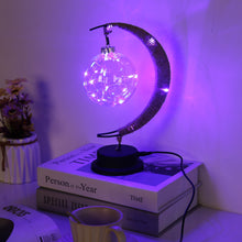 Load image into Gallery viewer, USB LED Moon Sepak Takraw Lamp Line Rattan Handmade Hemp Rope Wrought Iron Night Light Home Decoration Sleeping Lantern Light - Creative Media Commerce