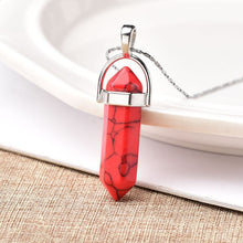 Load image into Gallery viewer, 1PC Natural Crystal Rose Quartz Crystal Point Pendant Mineral Jewelry Couple DIY Lovers Gifts For Men Women Jewelry Necklace - Creative Media Commerce