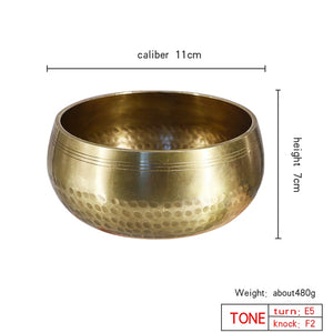 Nepal handmade Tibet Buddha sound bowl Yoga Meditation Chanting Bowl Brass Chime Handicraft music therapy Tibetan Singing Bowl - Creative Media Commerce