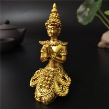 Load image into Gallery viewer, Golden Meditation Buddha Statue Thailand Buddha Sculptures Figurines Resin Crafts Ornament For Home Garden Flowerpot Decoration - Creative Media Commerce