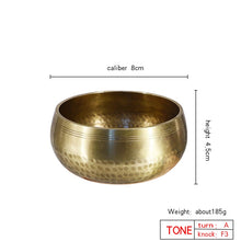 Load image into Gallery viewer, Nepal handmade Tibet Buddha sound bowl Yoga Meditation Chanting Bowl Brass Chime Handicraft music therapy Tibetan Singing Bowl - Creative Media Commerce