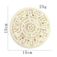 Load image into Gallery viewer, Wooden Twelve Constellation Divination Pendulum Board Sign Home Decor Star Sun Moon Altar Message Board Meditation Coaster Craft - Creative Media Commerce