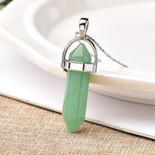 Load image into Gallery viewer, 1PC Natural Crystal Rose Quartz Crystal Point Pendant Mineral Jewelry Couple DIY Lovers Gifts For Men Women Jewelry Necklace - Creative Media Commerce