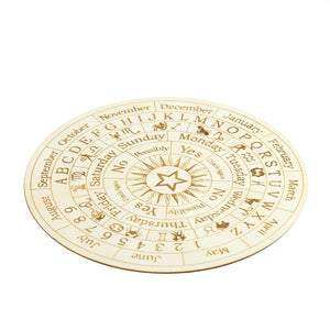 Wooden Twelve Constellation Divination Pendulum Board Sign Home Decor Star Sun Moon Altar Message Board Meditation Coaster Craft - Creative Media Commerce