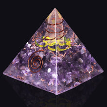 Load image into Gallery viewer, Orgonite Pyramid Amethyst Yoga Energy Ornaments Pyramid Resin Craft Meditation Healing Generator Jewelry - Creative Media Commerce