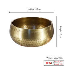 Load image into Gallery viewer, Nepal handmade Tibet Buddha sound bowl Yoga Meditation Chanting Bowl Brass Chime Handicraft music therapy Tibetan Singing Bowl - Creative Media Commerce