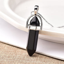 Load image into Gallery viewer, 1PC Natural Crystal Rose Quartz Crystal Point Pendant Mineral Jewelry Couple DIY Lovers Gifts For Men Women Jewelry Necklace - Creative Media Commerce
