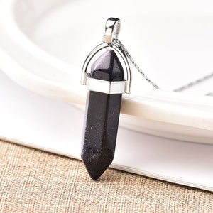 1PC Natural Crystal Rose Quartz Crystal Point Pendant Mineral Jewelry Couple DIY Lovers Gifts For Men Women Jewelry Necklace - Creative Media Commerce
