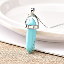 Load image into Gallery viewer, 1PC Natural Crystal Rose Quartz Crystal Point Pendant Mineral Jewelry Couple DIY Lovers Gifts For Men Women Jewelry Necklace - Creative Media Commerce