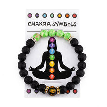 Load image into Gallery viewer, 7 Chakra Bracelet with Meaning Cardfor Men Women Natural Crystal Healing Anxiety Jewellery Mandala Yoga Meditation Bracelet Gift - Creative Media Commerce